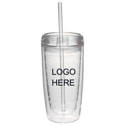 16 oz Insulated Acrylic Tumbler w/ Custom Imprint BPA Free