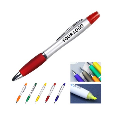 ABS Plastic 3" 1 Stylus Highlighter Ballpoint Pen With Comfort Grip