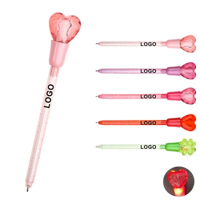 Ballpoint Pen with Heart Light