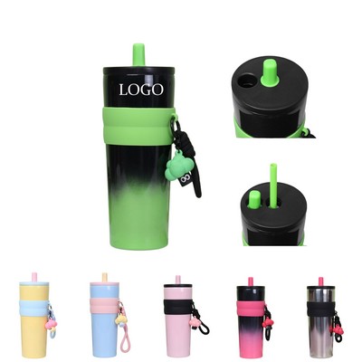 24 oz Stainless Steel Straw Cup