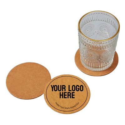 4" Round 60pt Paper Coaster for Drinks