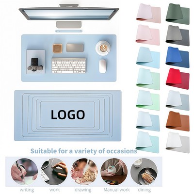 Leather Desk Mat Waterproof Desk Blotter Pad
