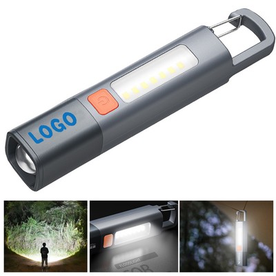 Compact Outdoor Power Bank And COB Flashlight