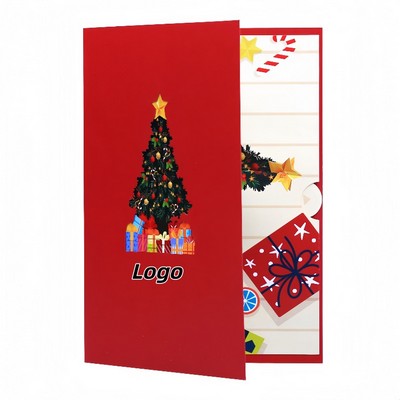 Illuminated 3D Music Christmas Card with Light Up Design