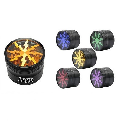 4-Layer 8-Tooth Aluminum Alloy Grinder with Clear Lid