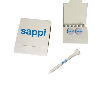 6-2 Golf Tee & Ball Marker Matchbook Pack