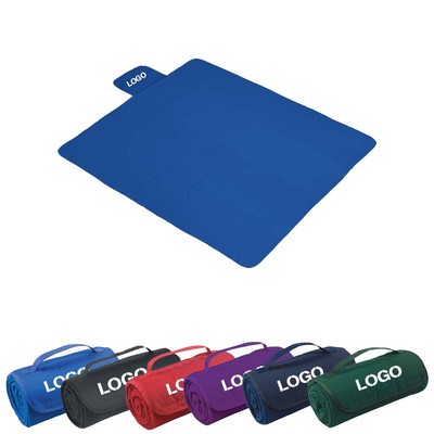 Portable Soft Fleece Throw Blanket
