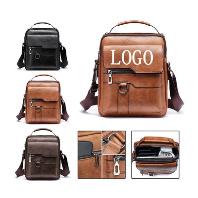 Classic PU Leather Messenger
