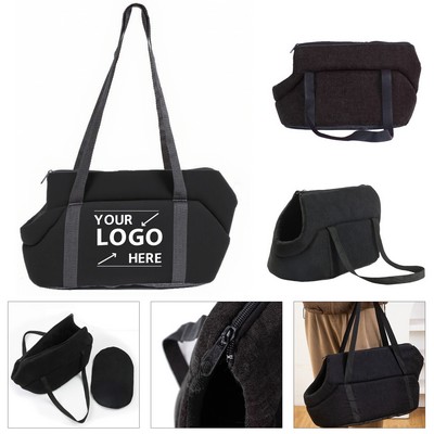 Foldable Pet Shoulder Bag W/ Padded Cushions