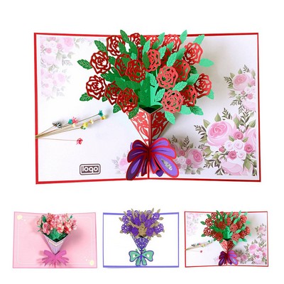 3D Pop-Up Flower Card for Teacher's Day, Birthday Gift