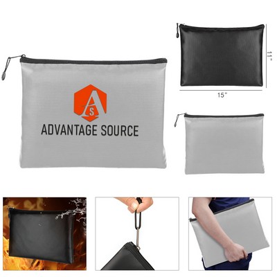 A4 Zippered Document Bag Waterproof and Fireproof