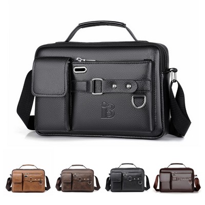 Retro Multi-pocket Shoulder Bag For Men And Women