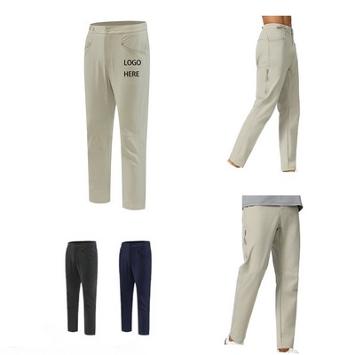 Men's Dress Pants Slim Fit with Expandable Waist Flat Front