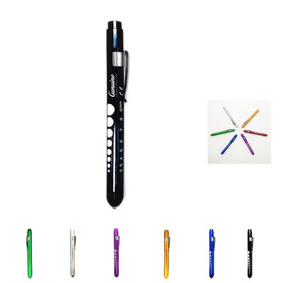 Medical Aluminium Alloy Penlight with Pupil Gauge