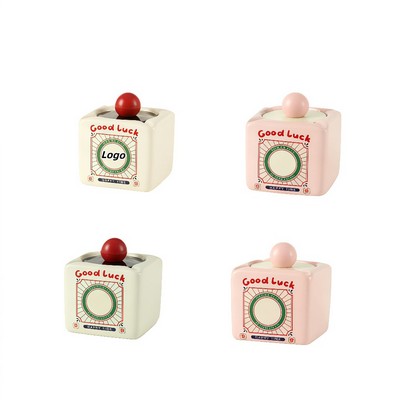 Retro Ceramic Ashtray with Lid Large Capacity Fortune Design