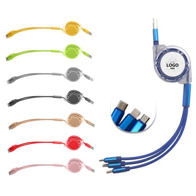 3-in-1 Retractable Data Cable
