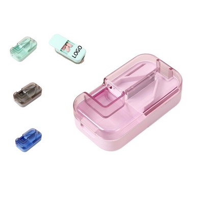 ABS Pill Cutter with Storage