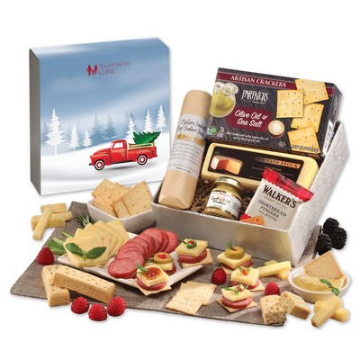 Shelf Stable Snack Lover's Gift Box with Red Truck Sleeve