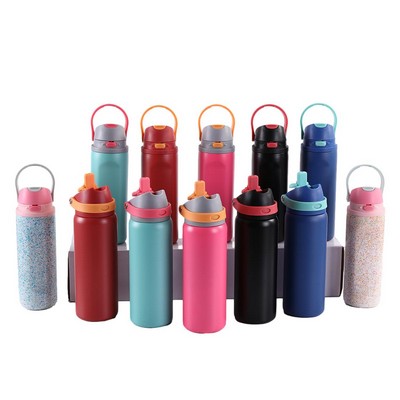 FreeSip Insulated Water Bottle with Straw 20 Oz