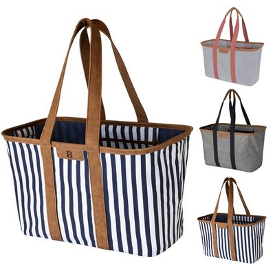 Outdoor Portable Foldable Large Capacity Canvas Tote Bag