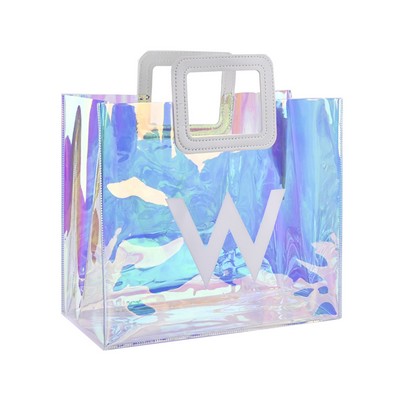 Custom Iridescent Transparent Gift Tote Goodie Bag