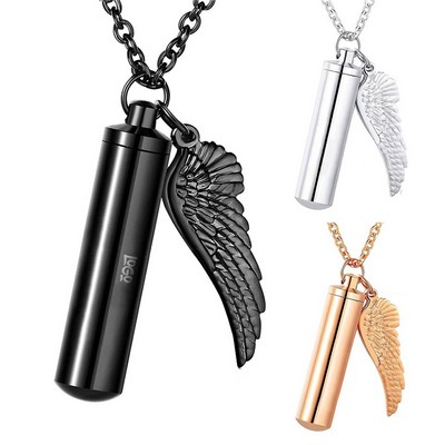 Cremation Urn Angel Wing Memorial Necklace