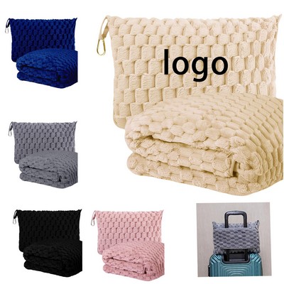 Soft Micro Plush Travel Air Blanket