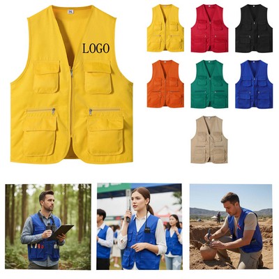 Multi Pocket Volunteer Work Vest (M - 4XL)
