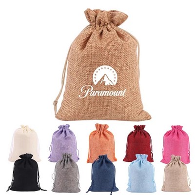 Linen Drawstring Jewelry Gift Bag