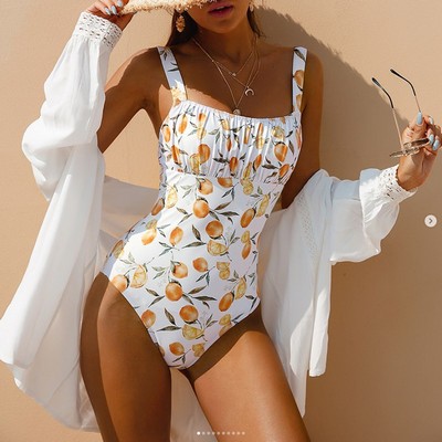 Full Custom Women's One-piece Swimsuit Sexy Bikini Swimsuit All-over Printing #1