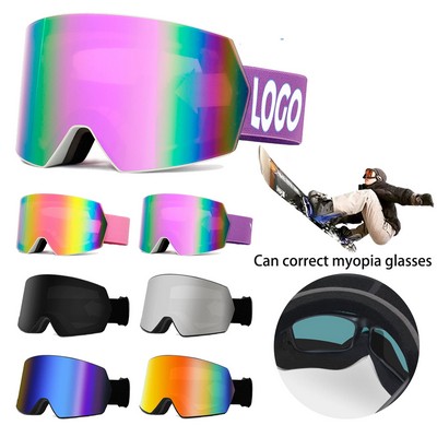 Winter Outdoor Ski Goggles W/Suitable For Myopia Glasses