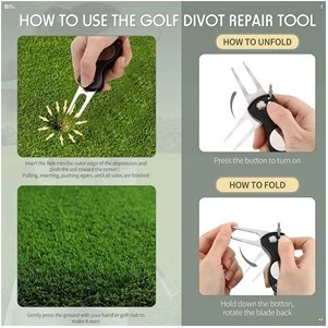Golf Towel Club Groove Cleaner Brush Divot Tool Kit