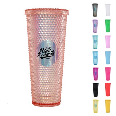 24oz Plastic Tumbler with Lid