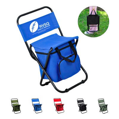 Foldable Outdoor Fishing Chair With Cooling Bag