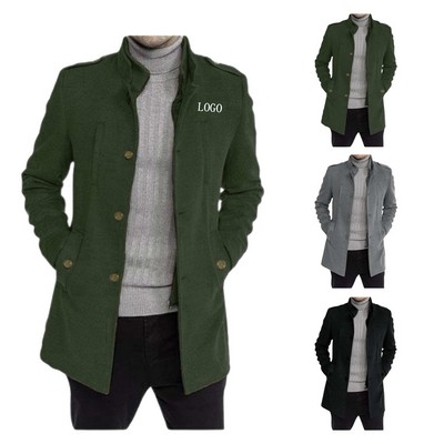 Men's Wool Long Zip Jacket (M-2XL)