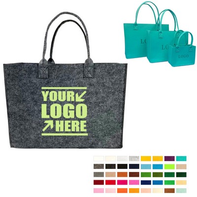 Personalized Reusable Felt Tote Bags
