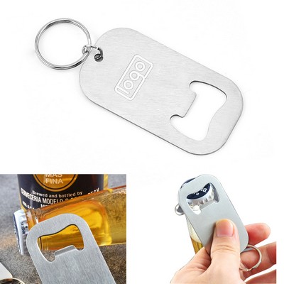 Stainless Steel Beer Bottle Opener Key Chain