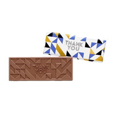 Thank You 2"x5" Themed Milk Chocolate Wrapper Bar