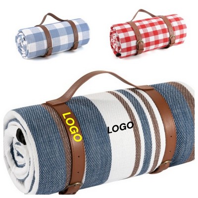 Acrylic Leather Strap Moisture-Proof Picnic Mat