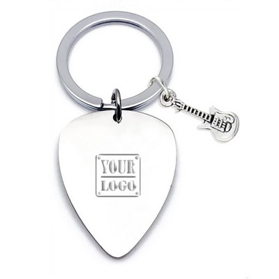 Metal Guitar Picks Keychain