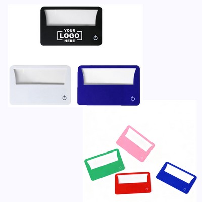 Portable PVC Card Magnifying Glass With Light