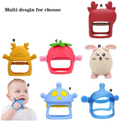 Anti Chewing Mitten Silicone Baby Teether Infant Chew Toy