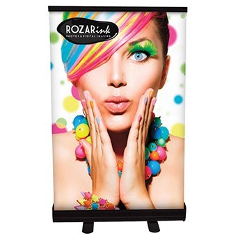 24"W X 36"H 14oz Tabletop Vinyl Retractable Banner (Full Color Print)
