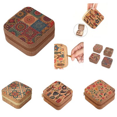 Leather Retro Hand Painted Jewelry Box