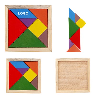 Square Wooden Color Jigsaw Puzzle Toys