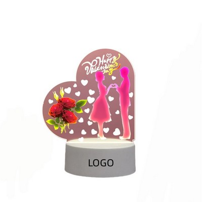 Ambiance Glow 3D Heart Night Light