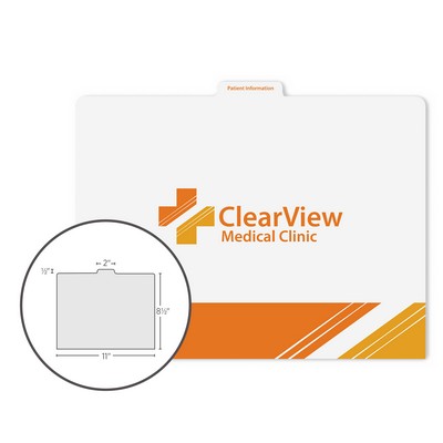 Single File Folder Tab Insert, Middle Tab