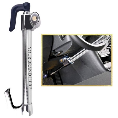 Universal Steering Wheel Brake Lock Anti-Theft Retractable Double Hook Car Clutch Pedal Lock