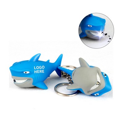 Shark LED Sound Keychain