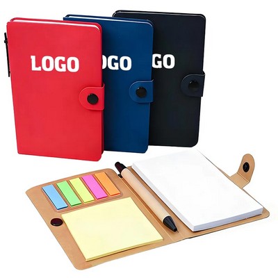 Kraft Cover Notebook With Stick Note